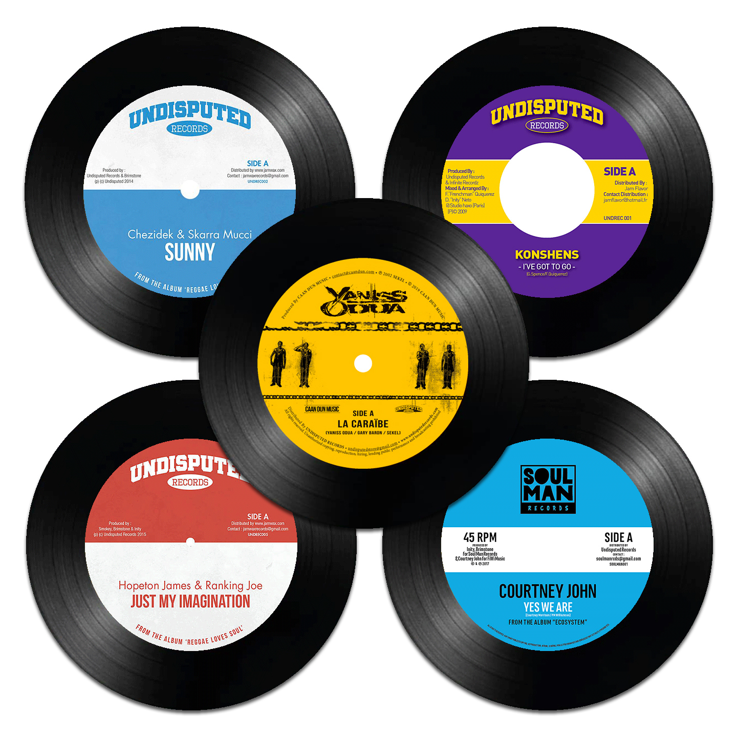 Pack 7 Inch of 5 Singles
